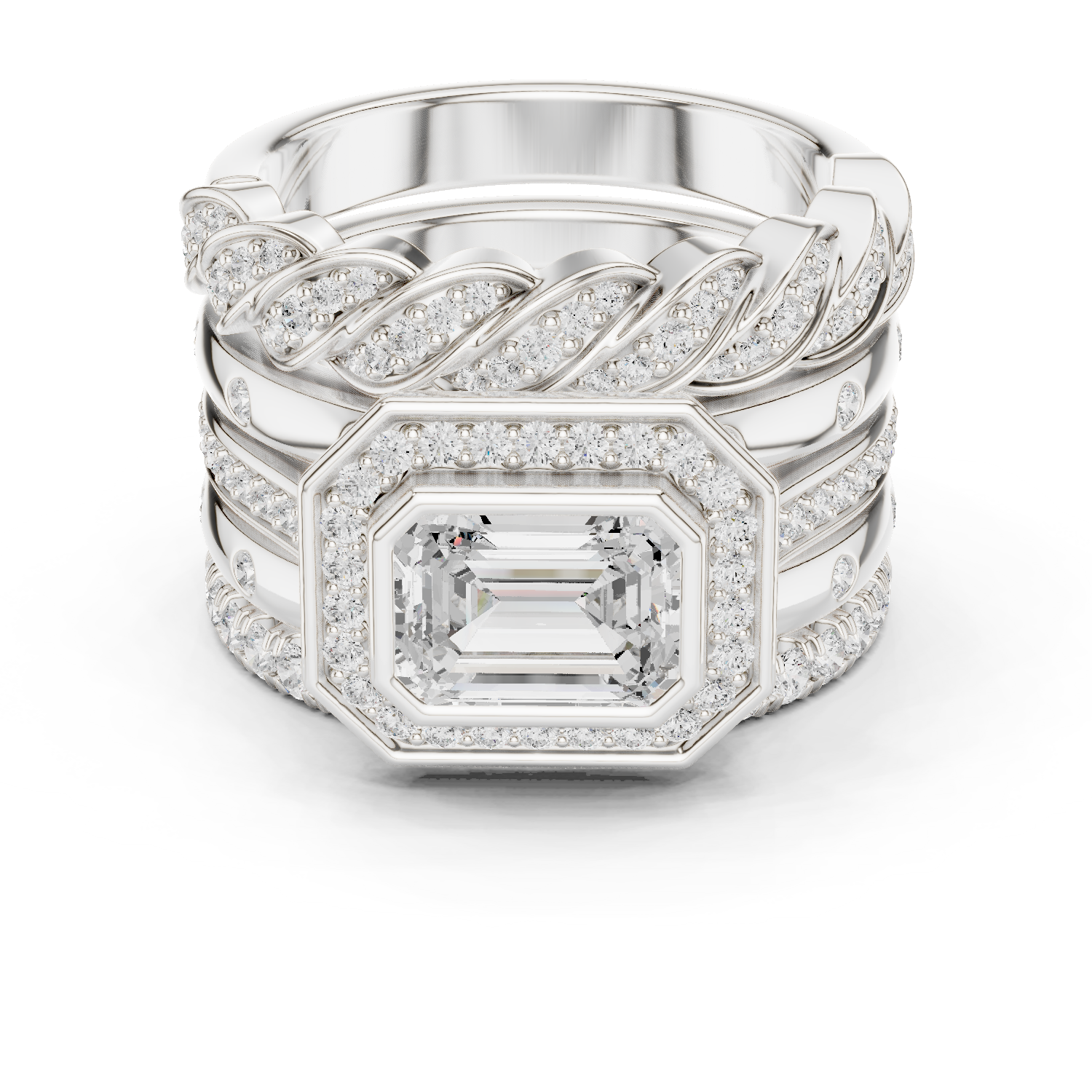 Gold Ring DDLR-849, White Gold