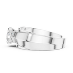14K Solid Gold Lab Diamond Solitaire Ring, White Gold, view 3