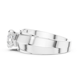 14K Solid Gold Lab Diamond Solitaire Ring, White Gold, view 3