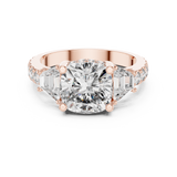Gold Ring DDLR-181, Rose Gold, view 4