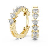 Gold Earrings L02-372, Yellow Gold, view 1