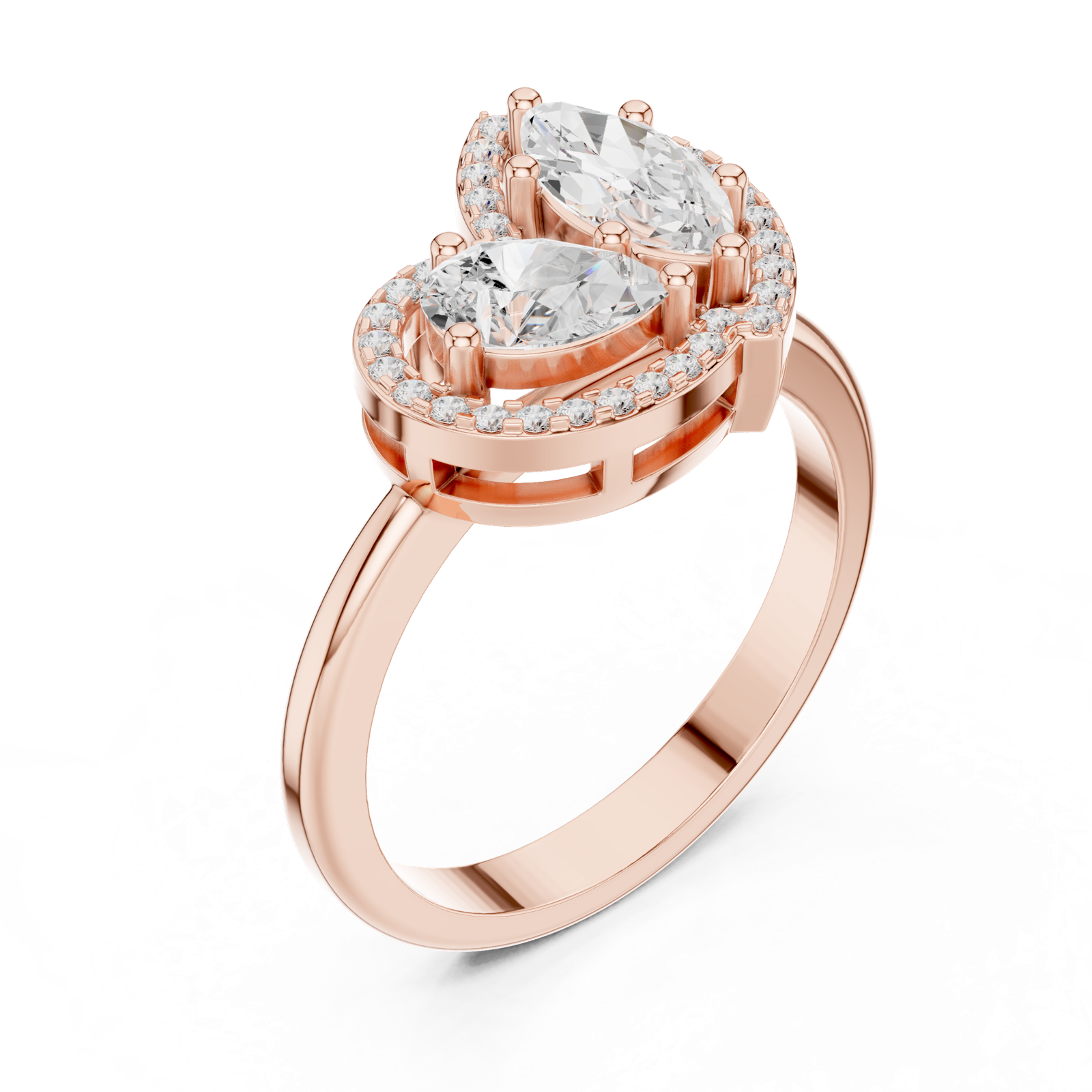 Gold Ring DDLR-531, Rose Gold, view 2