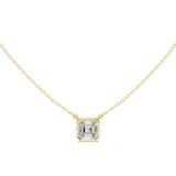 Gold Jewelry, Asscher center stone, Yellow Gold, view 4