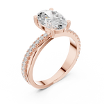 Gold Ring DDLR-358, Rose Gold, view 2