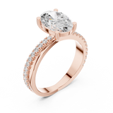 Gold Ring DDLR-358, Rose Gold, view 2