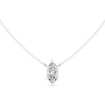 Gold Jewelry DDPO-001, Marquise center stone, White Gold, view 4