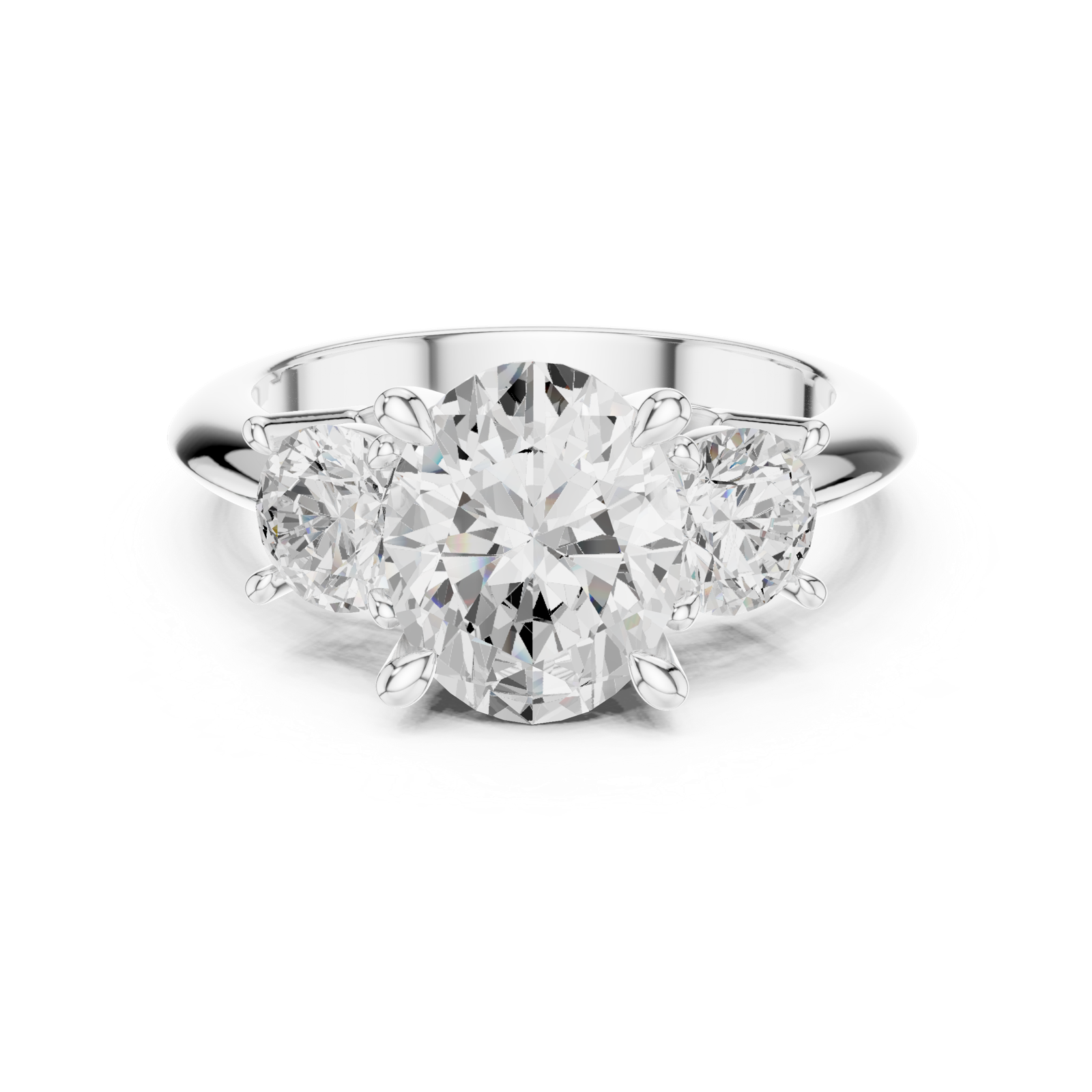 Gold Ring DDLR-902, White Gold, view 4