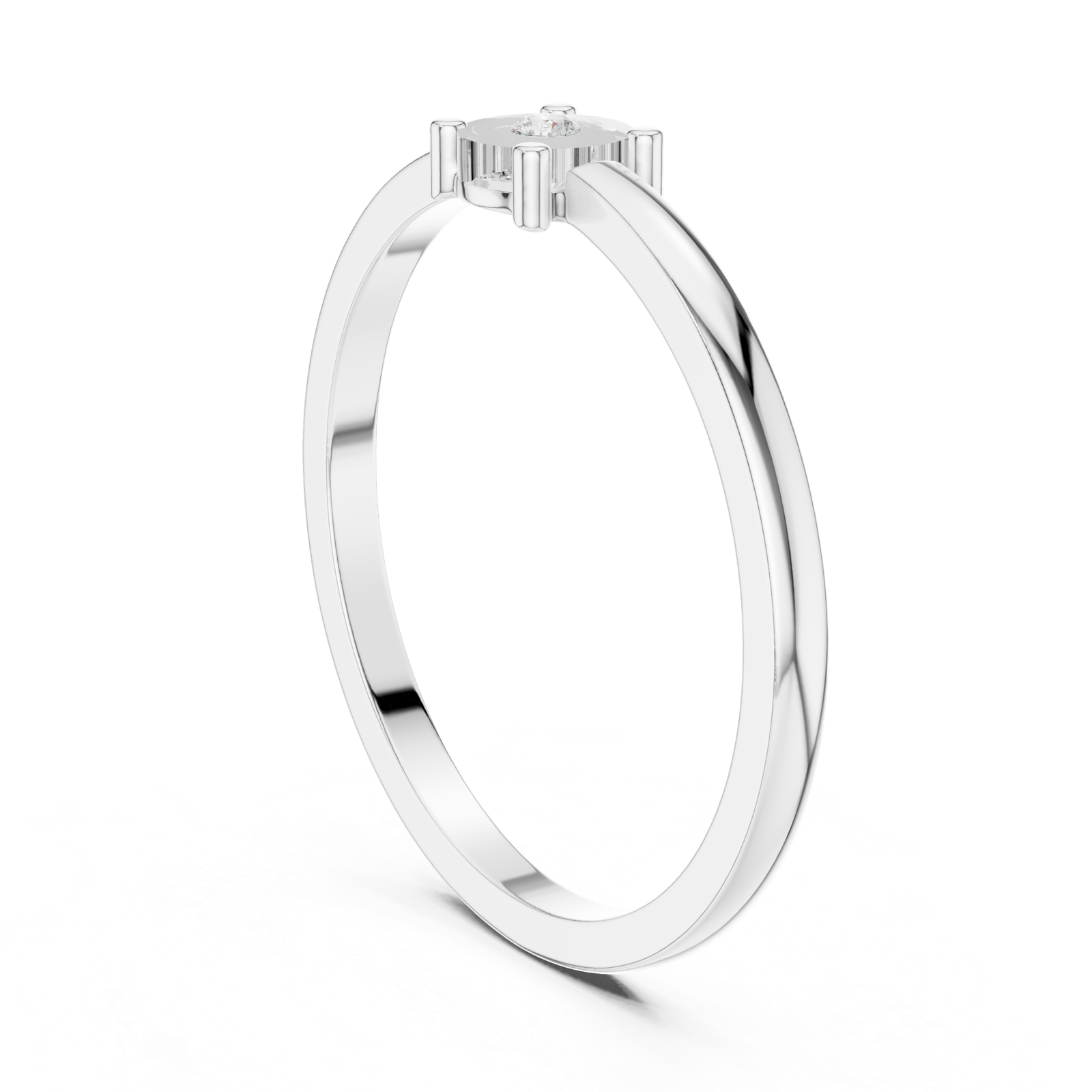 Gold Ring DDLR-413, White Gold