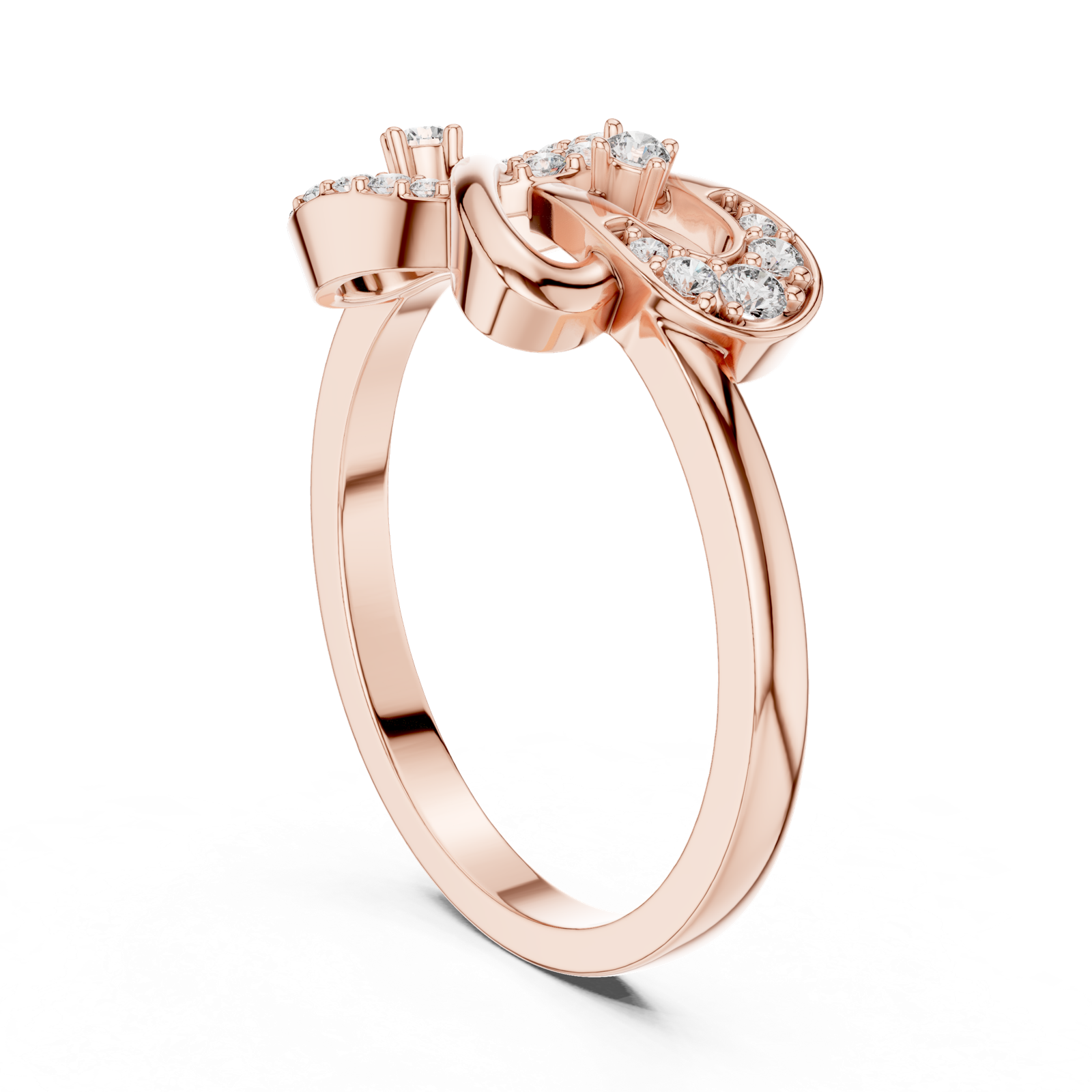 Gold Ring LR-01 (65), Rose Gold