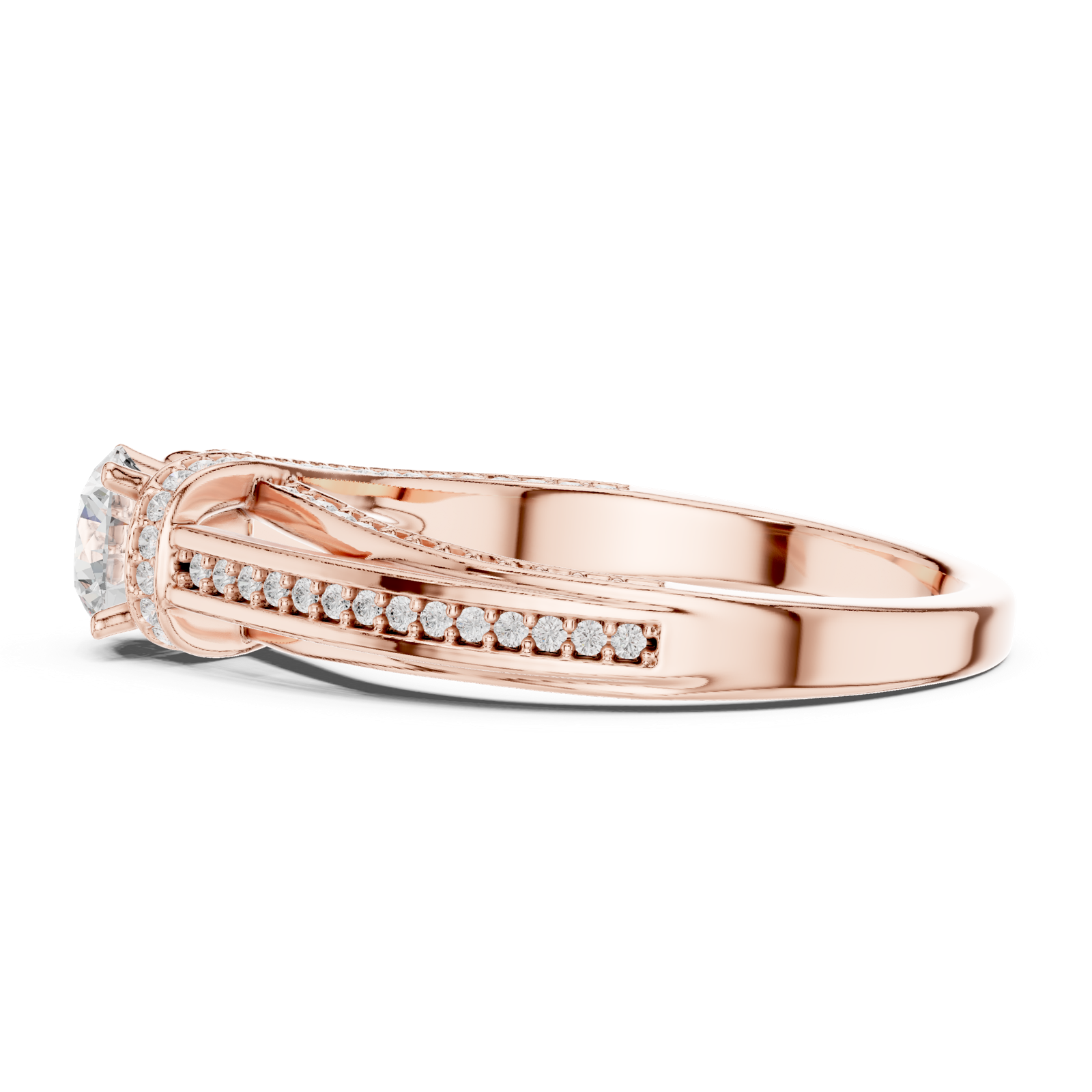 Gold Ring LR-0304, Rose Gold, view 3