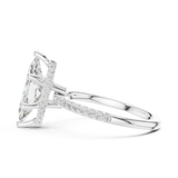 Gold Ring DDLR-177, Marquise center stone, White Gold, view 3