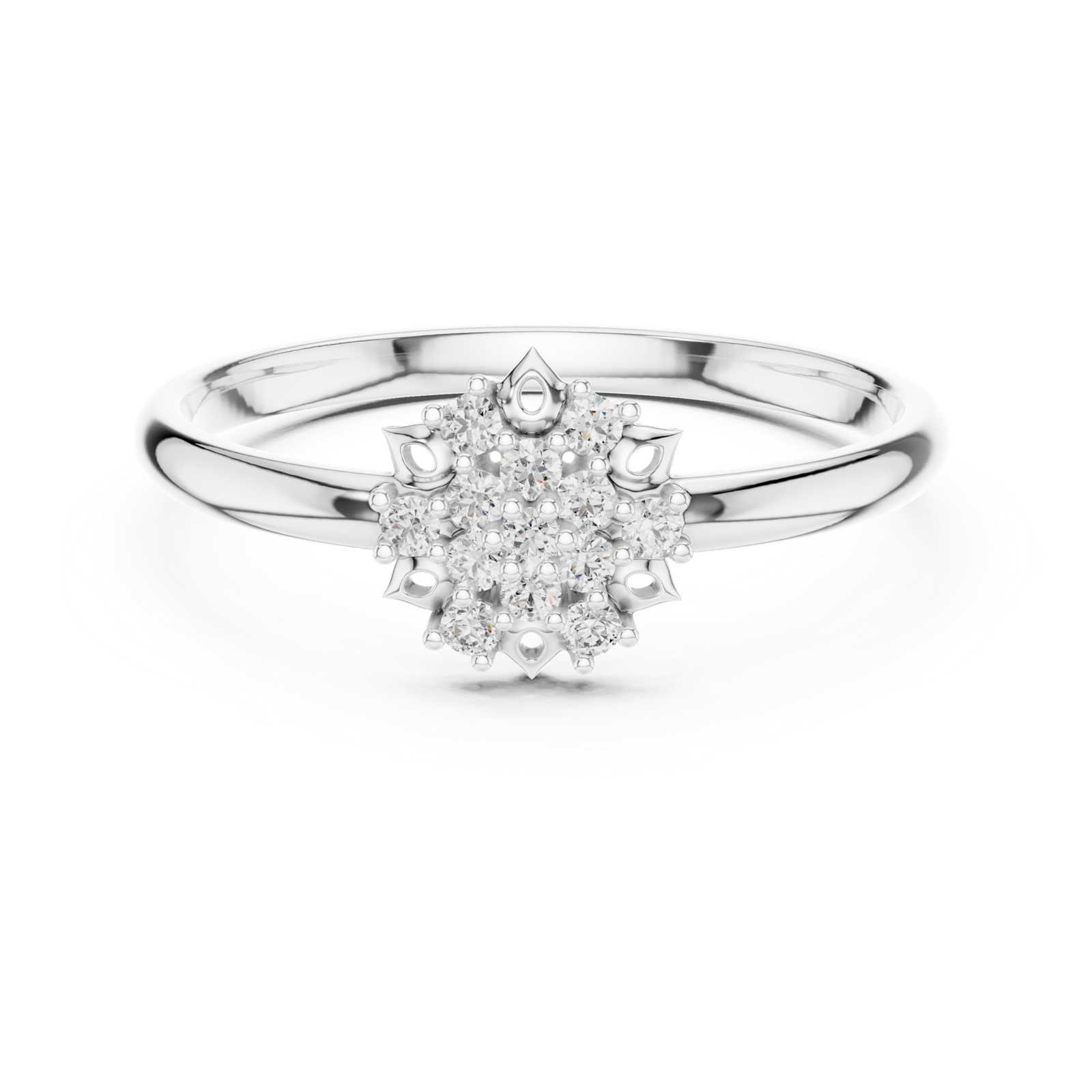 Gold Ring 1 (448), White Gold, view 4