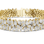 14K Solid Gold Lab Diamond Bracelet, Yellow Gold, view 4