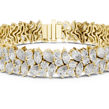 14K Solid Gold Lab Diamond Bracelet, Yellow Gold, view 4