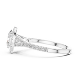 Gold Ring DDLR-910, White Gold, view 3