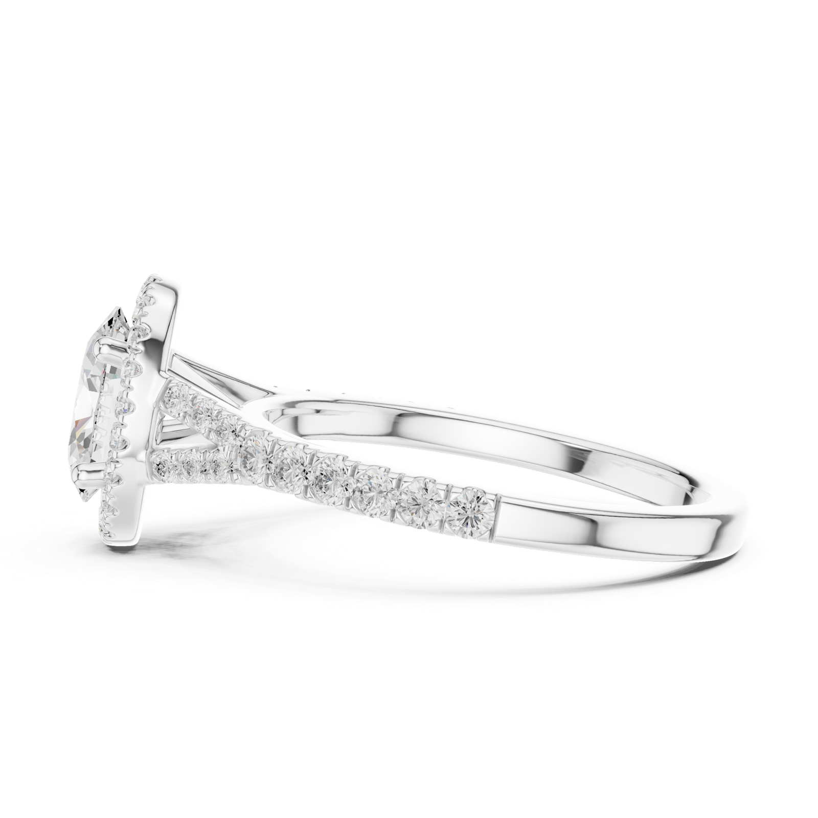 Gold Ring DDLR-910, White Gold, view 3