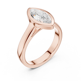 Gold Jewelry L36-3, Marquise center stone, Rose Gold, view 2