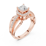 Gold Ring DDLR-486, Rose Gold, view 2