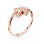 Gold Ring DR-5588, Rose Gold, view 2