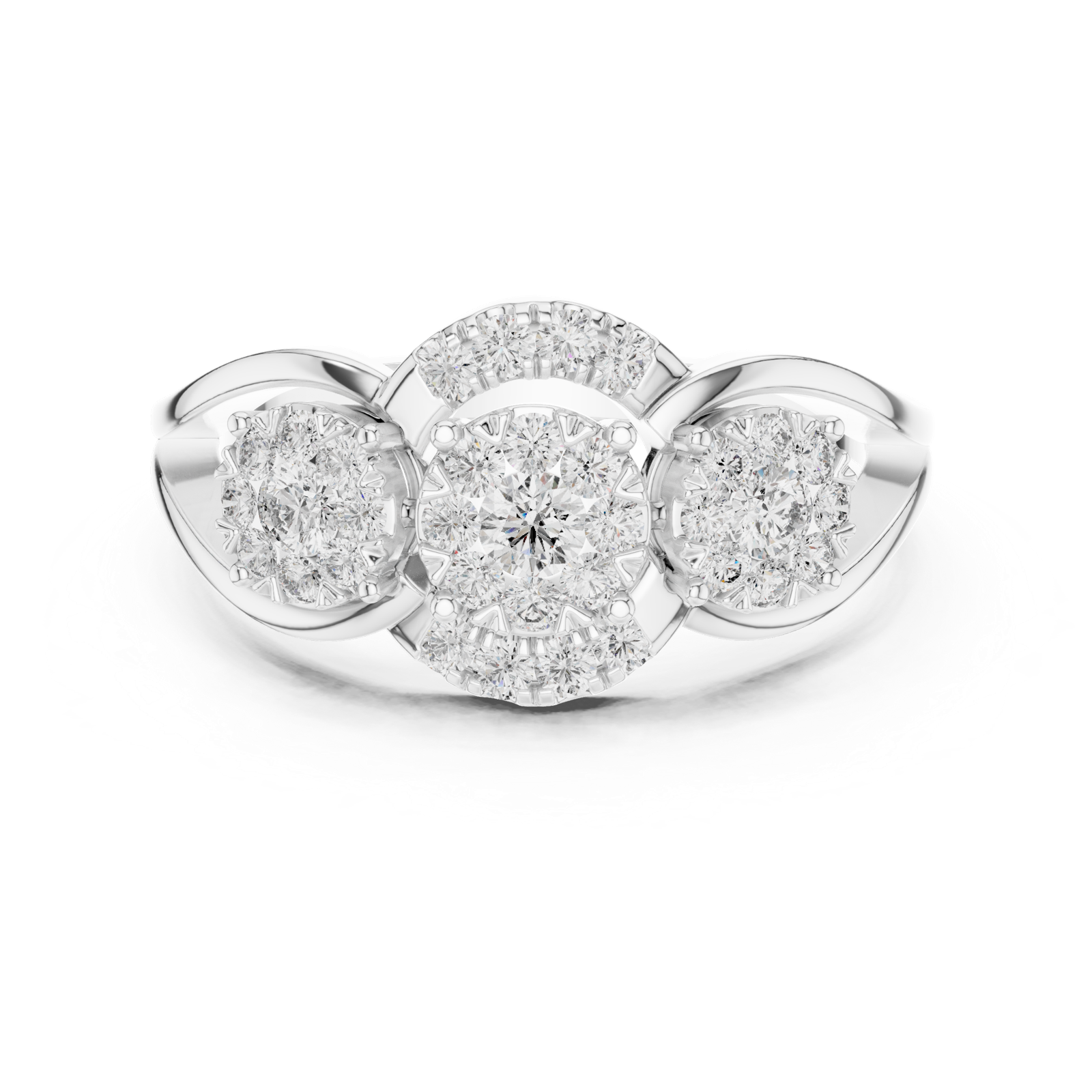 Gold Ring 19-120015L, White Gold, view 4