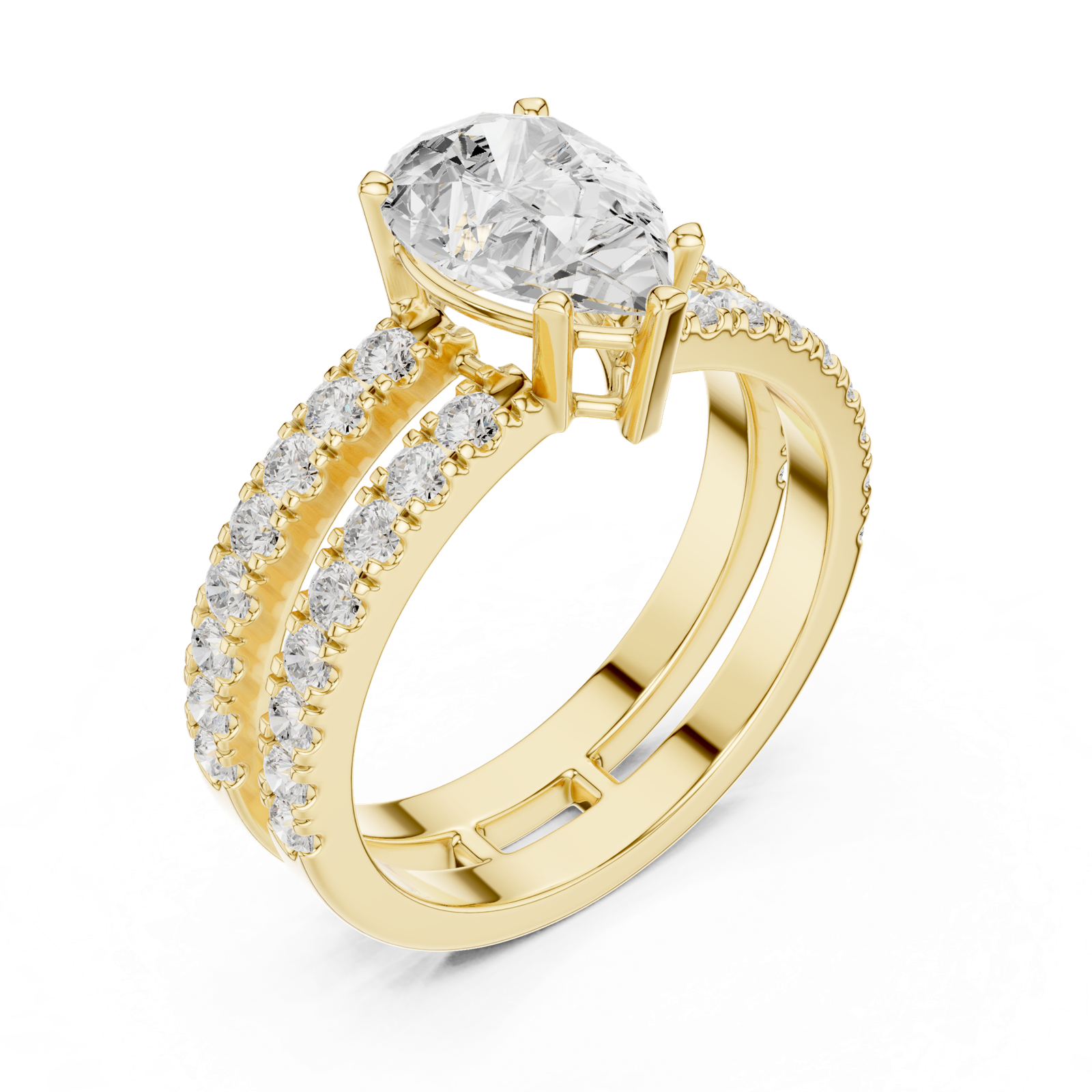 Gold Ring DDLR-1094, Yellow Gold, view 2