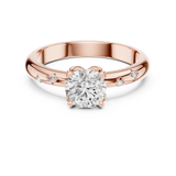 Gold Ring L03-1180, Rose Gold, view 4