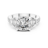 Gold Ring DDLR-181, White Gold, view 4