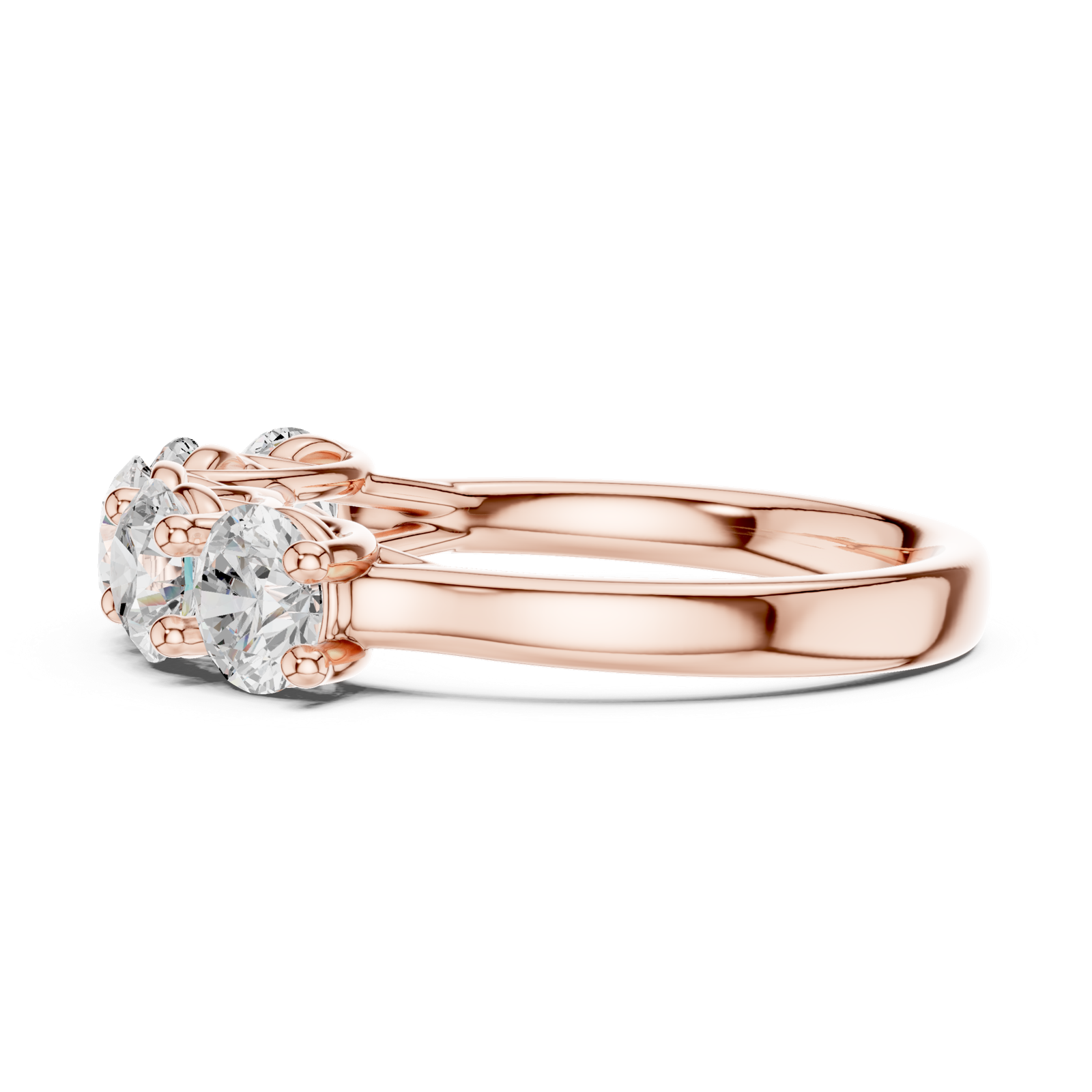 Gold Ring DDLR-719, Rose Gold, view 3