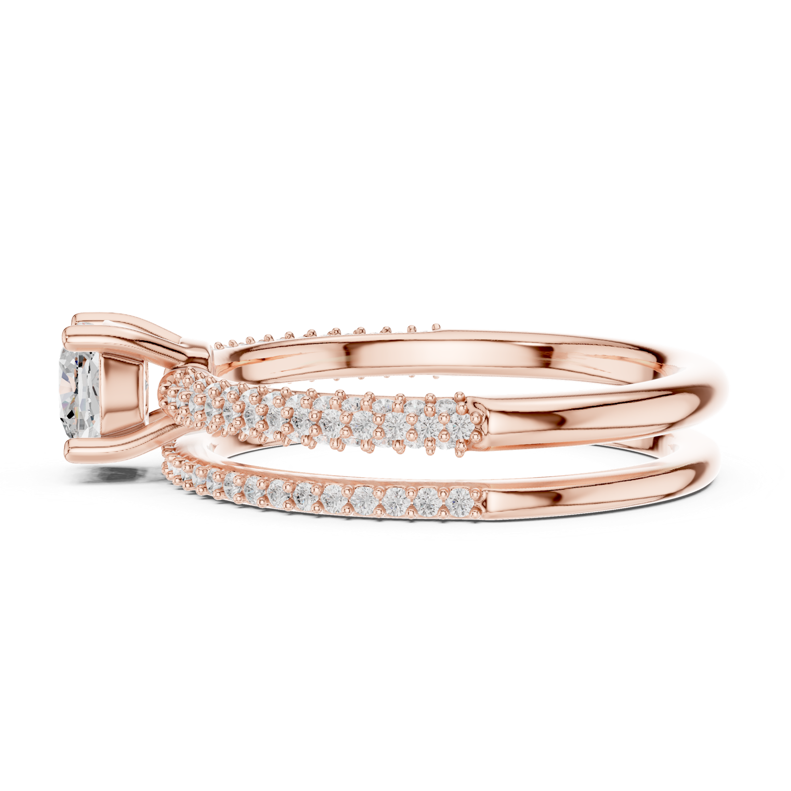 Gold Ring LR-0276, Rose Gold, view 3