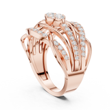 Gold Ring DDLR-769, Rose Gold, view 1