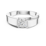 Gold Men's Ring GGR-0025, White Gold, view 4