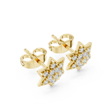 Gold Earrings 9-10085E, Yellow Gold, view 2