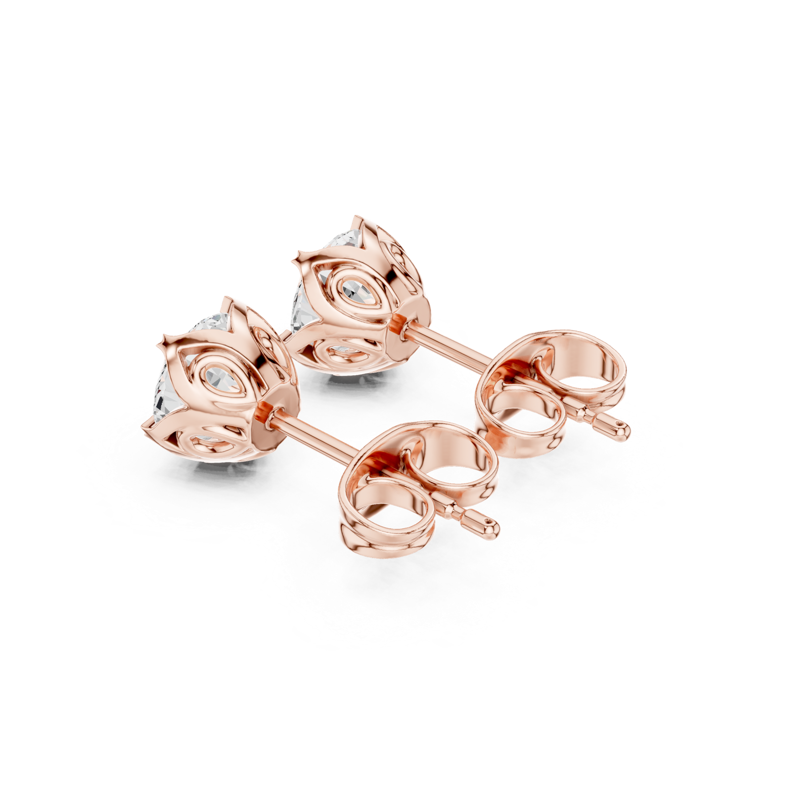 Gold Earrings APSE, Rose Gold, view 2