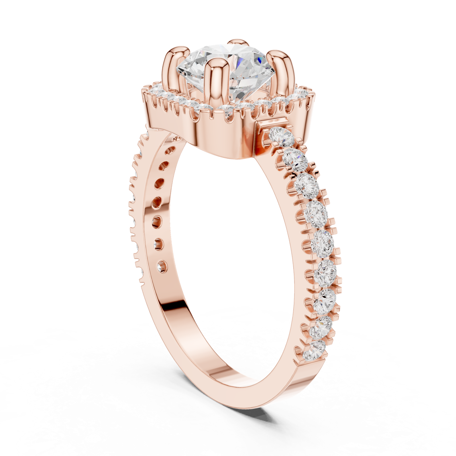 Gold Ring DDLR-314, Rose Gold, view 1