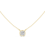 Gold Jewelry, Cushion center stone, Yellow Gold, view 4