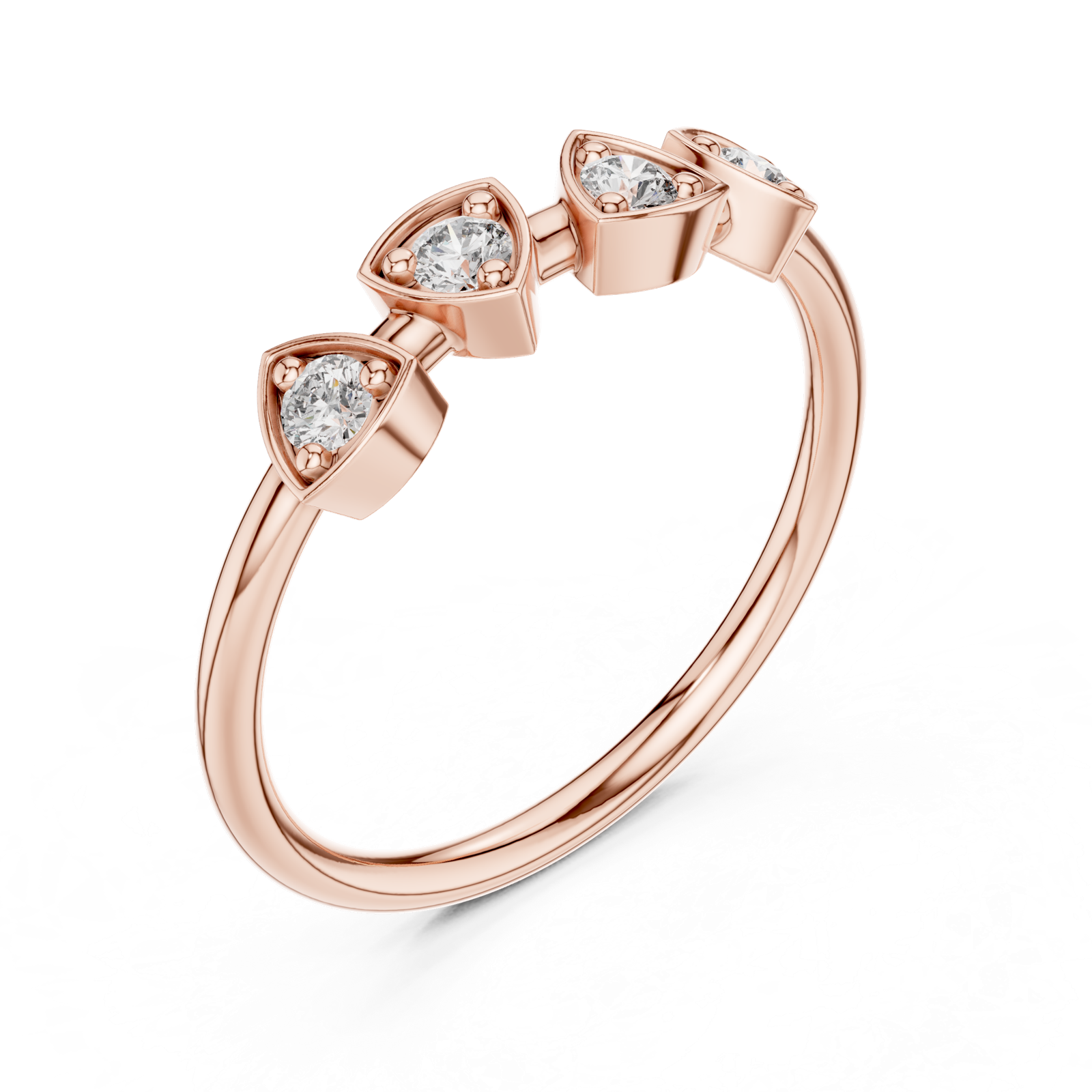 Gold Ring L28-11, Rose Gold, view 2