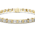 14K Solid Gold Lab Diamond Bracelet, Yellow Gold, view 4