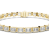 14K Solid Gold Lab Diamond Bracelet, Yellow Gold, view 4