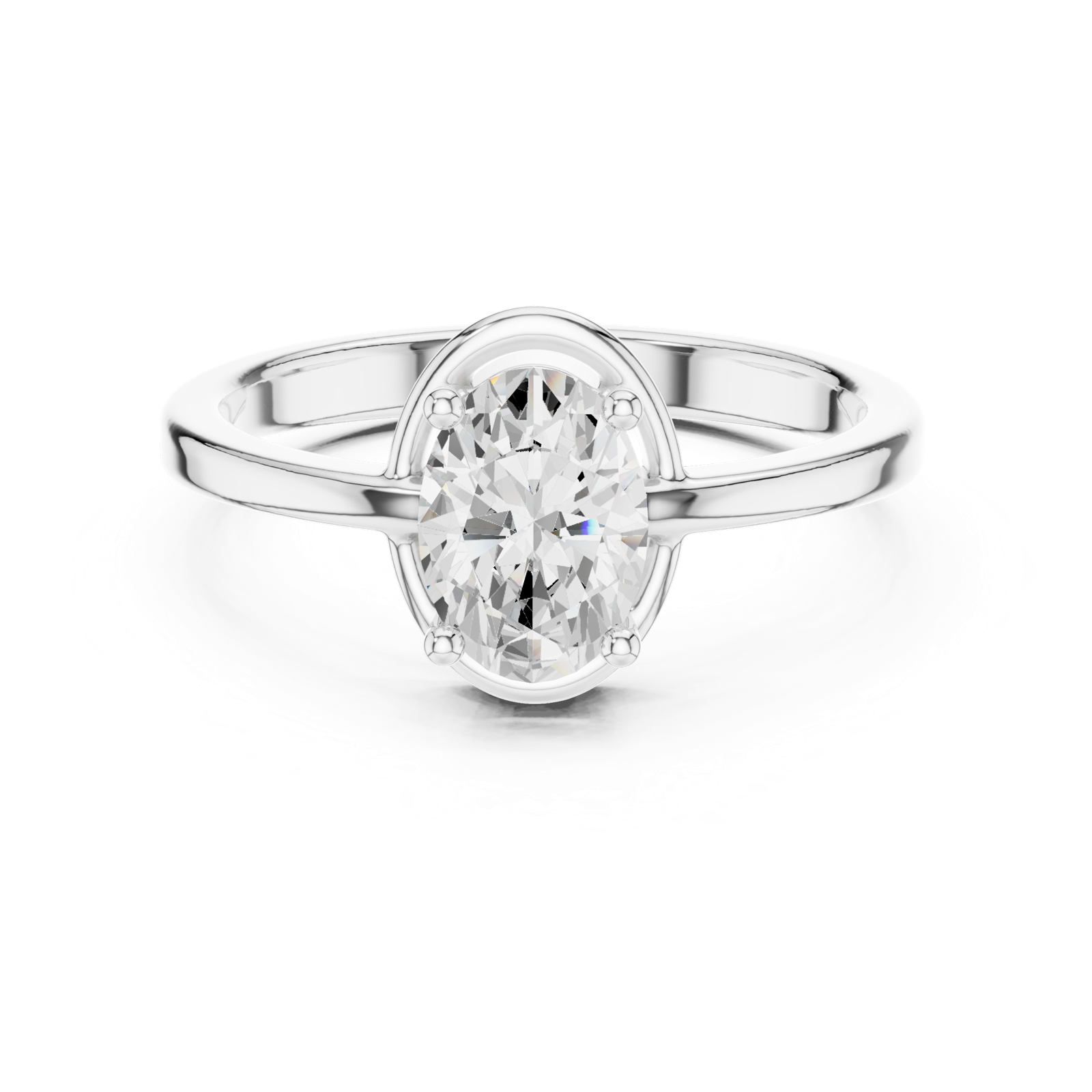 Gold Ring DDLR-508, White Gold, view 4