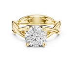 Gold Ring DDLR-872, Yellow Gold, view 4