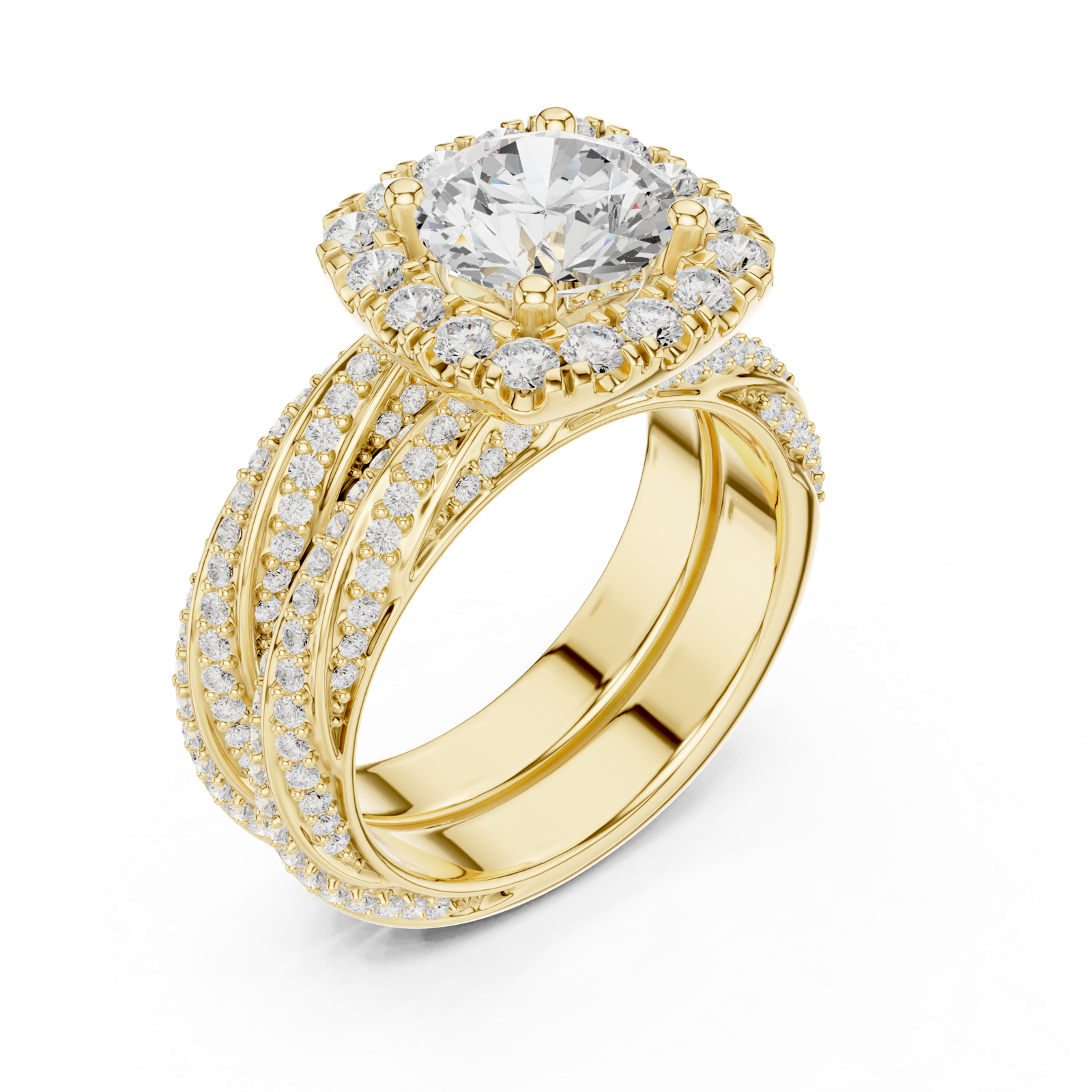 Gold Ring DDLR-293, Yellow Gold, view 2