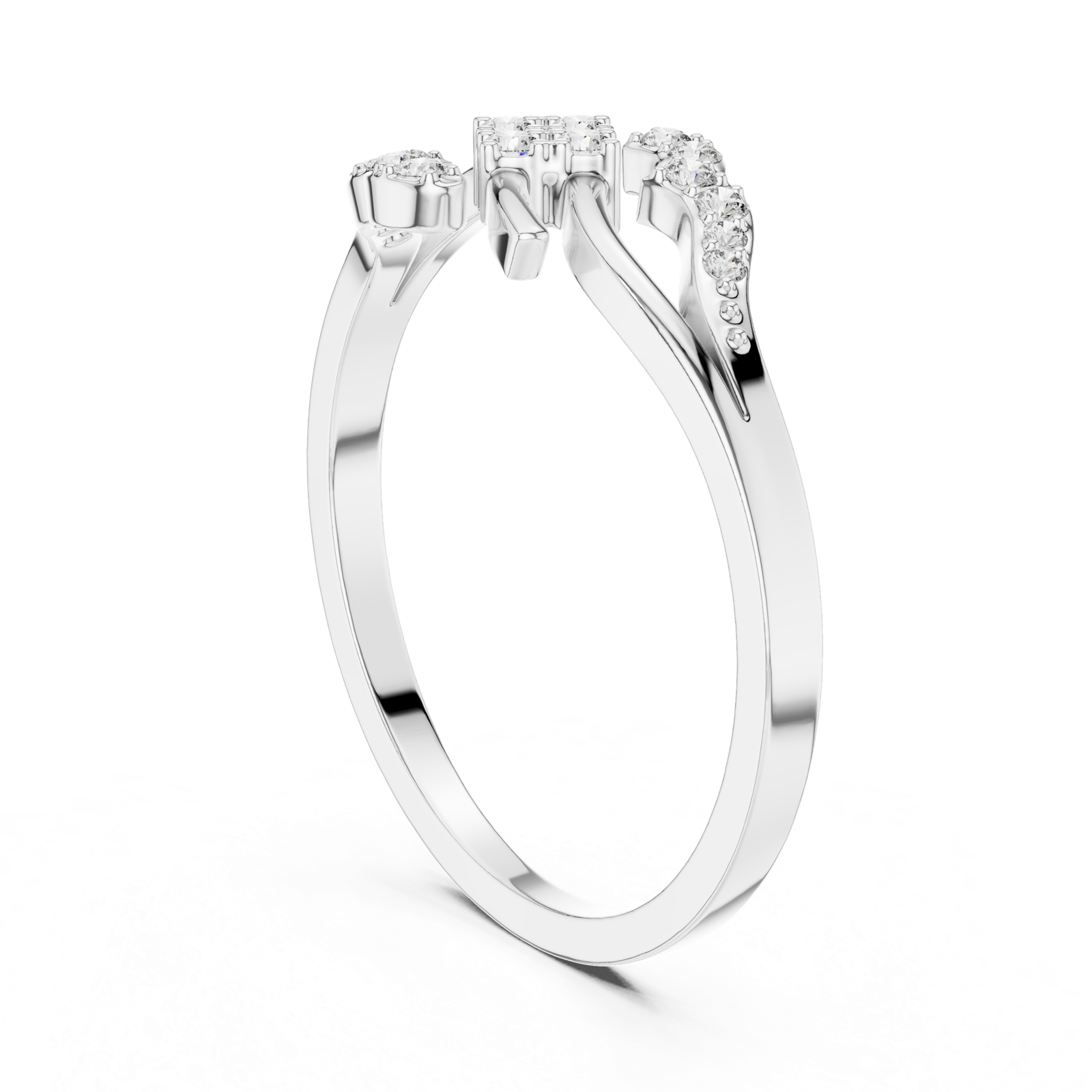 Gold Ring DR-6301, White Gold