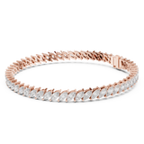 14K Solid Gold Lab Diamond Bracelet, Rose Gold, view 1