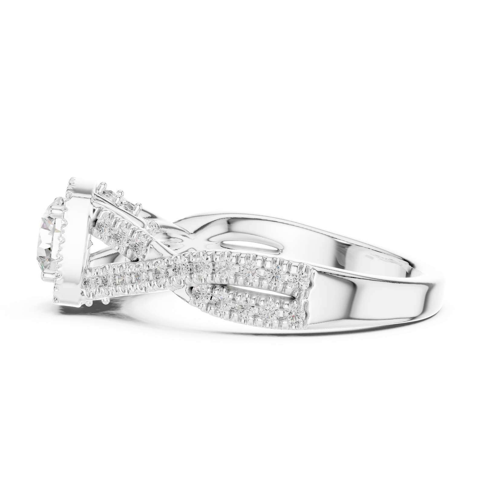 Gold Ring LR-0247, White Gold, view 3
