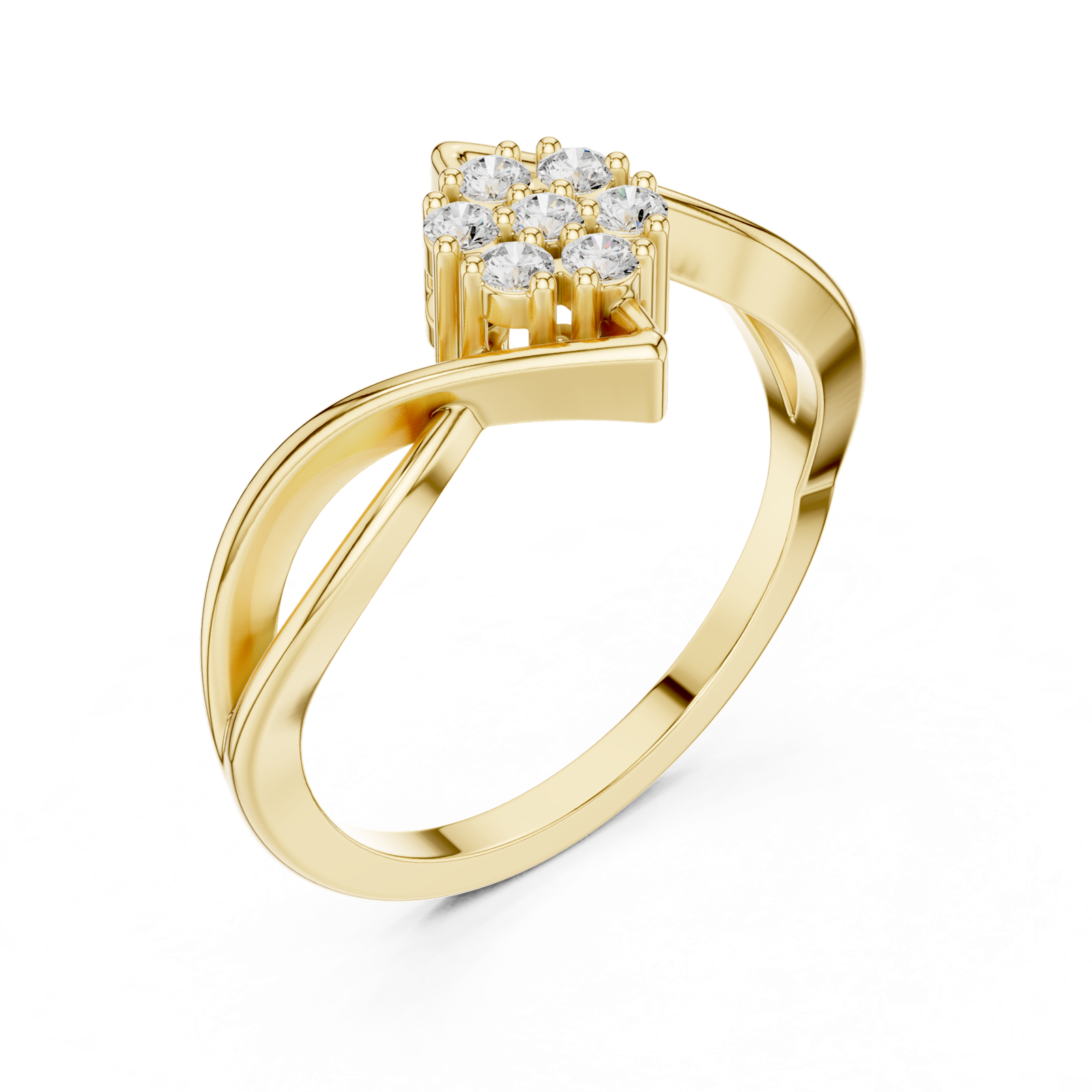 Gold Ring DDLR-826, Yellow Gold, view 2