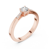 Gold Ring DDLR-838, Rose Gold, view 2