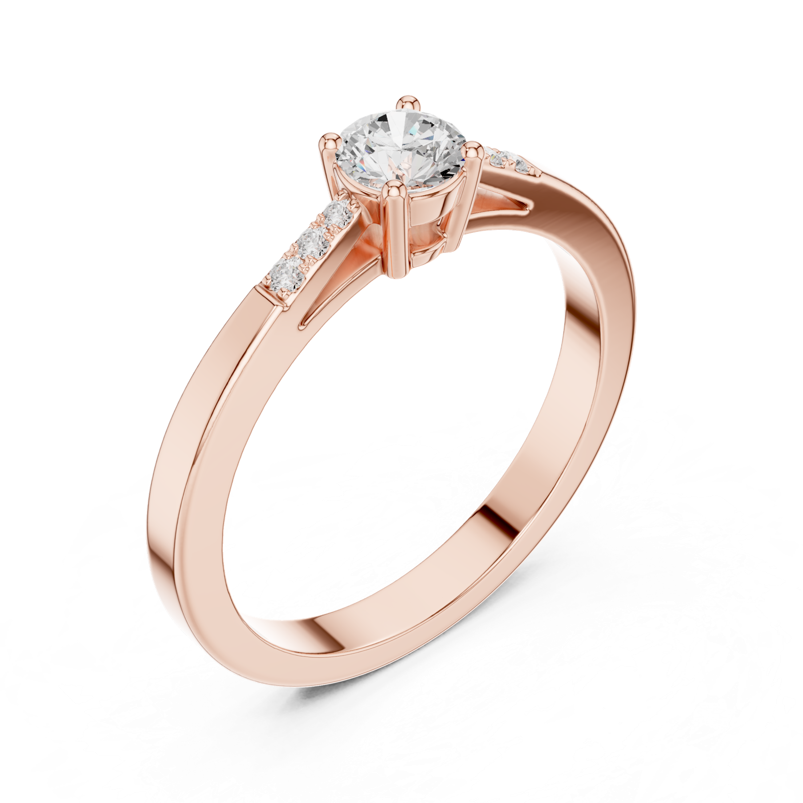 Gold Ring DDLR-838, Rose Gold, view 2