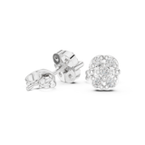 Gold Earrings 9-10064E, White Gold, view 1