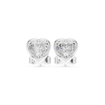 Gold Jewelry DDER-001, Heart center stone, White Gold, view 4