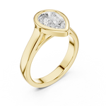 Gold Jewelry L36-3, Pear center stone, Yellow Gold, view 2